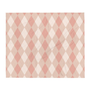 Argyle Throw Blanket – Preppy Pink