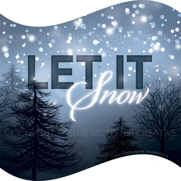 Let it Snow Flag Post